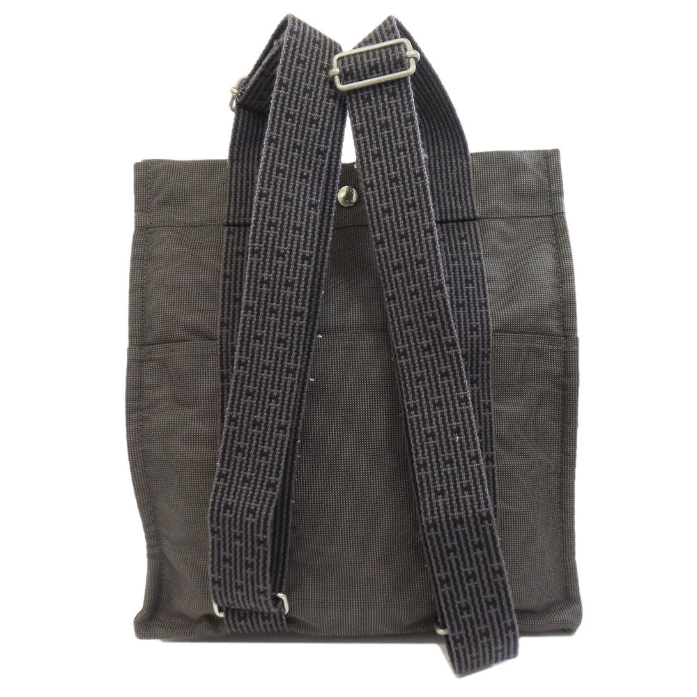 HERMES Backpack canvas gray Her Line ad MM Women Used Authentic