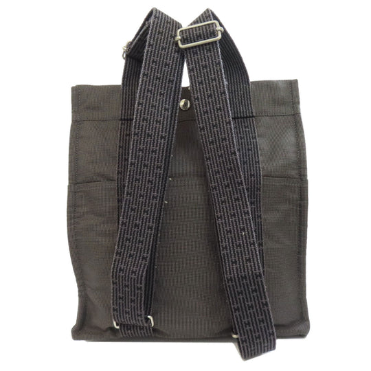 HERMES Backpack canvas gray Her Line ad MM Women Used Authentic