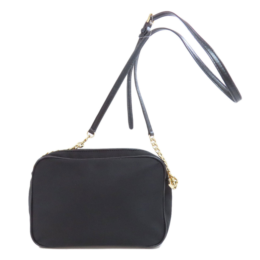 MICHAEL KORS Shoulder Bag Nylon black logo Women Used Authentic