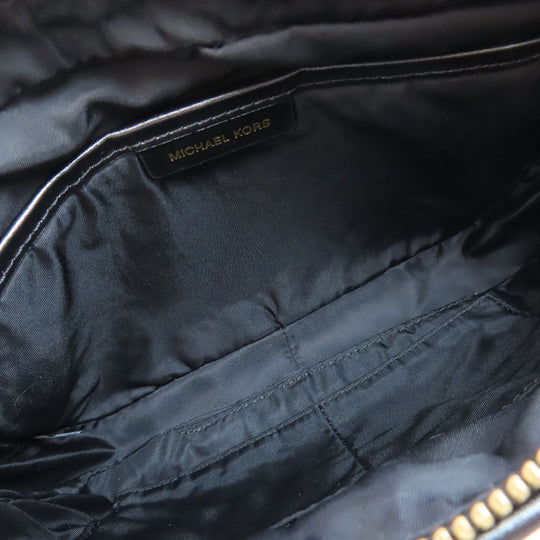 MICHAEL KORS Shoulder Bag Nylon black logo Women Used Authentic