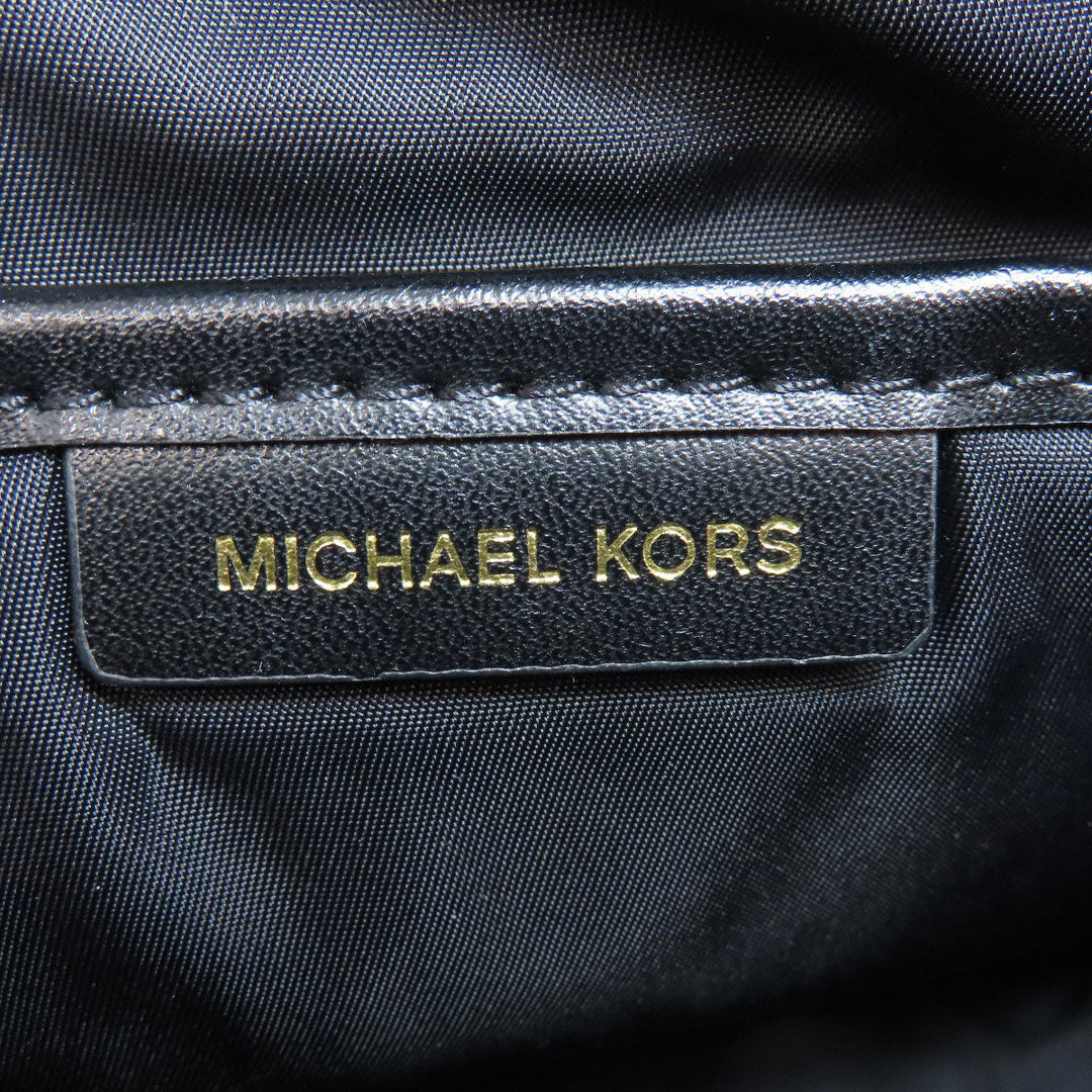 MICHAEL KORS Shoulder Bag Nylon black logo Women Used Authentic