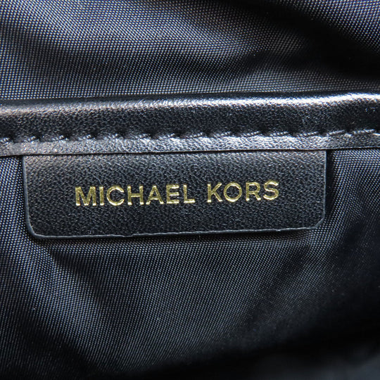 MICHAEL KORS Shoulder Bag Nylon black logo Women Used Authentic