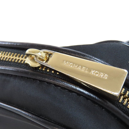 MICHAEL KORS Shoulder Bag Nylon black logo Women Used Authentic