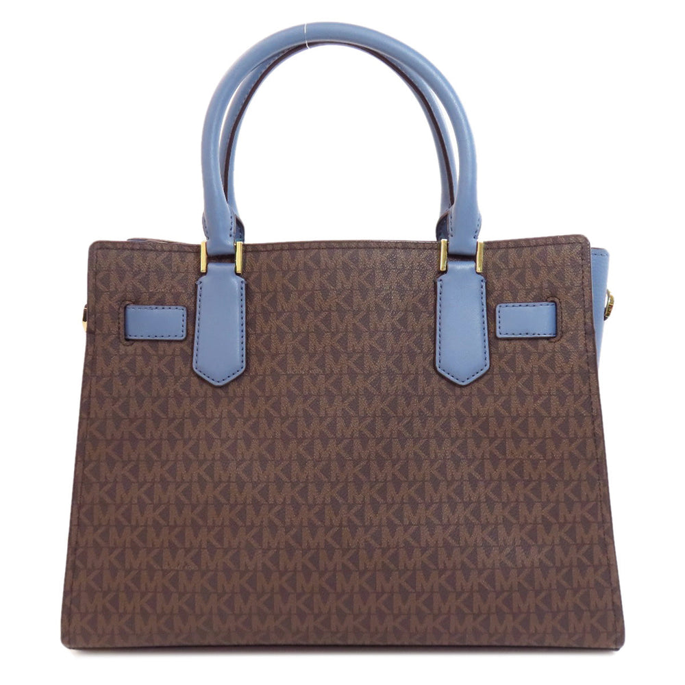 MICHAEL KORS Tote Bag PVC Brown Hamilton MK Signature 2WAY Women Used Authentic
