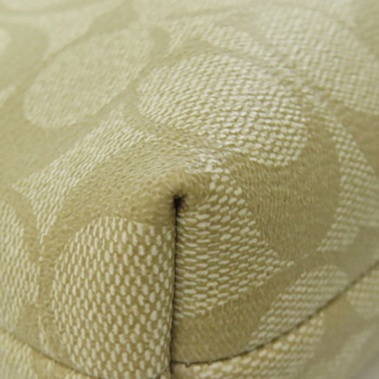 COACH Shoulder Bag F58297 PVC white Signature Women Used Authentic