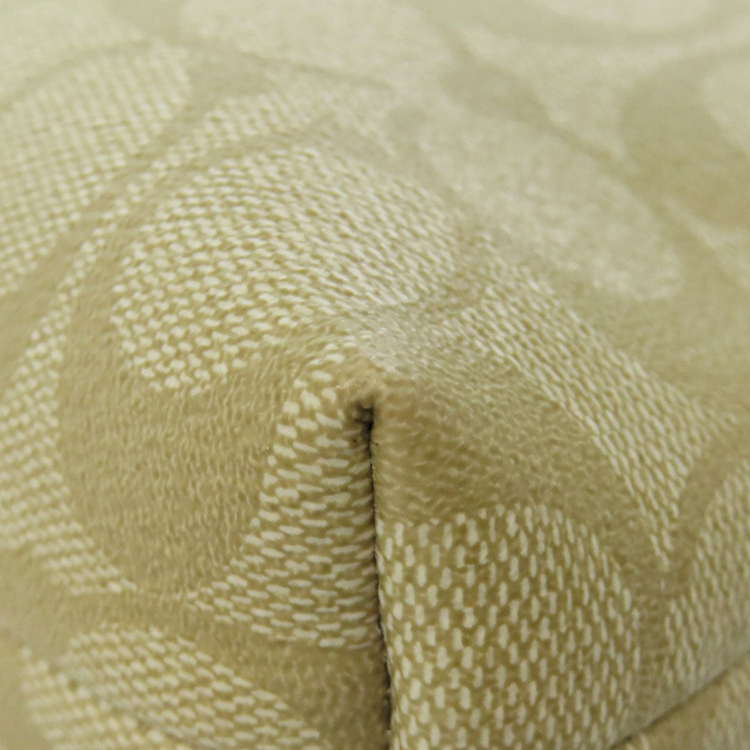 COACH Shoulder Bag F58297 PVC white Signature Women Used Authentic