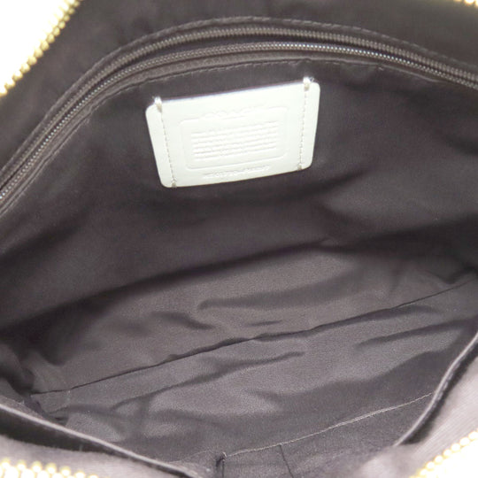 COACH Shoulder Bag F58297 PVC white Signature Women Used Authentic