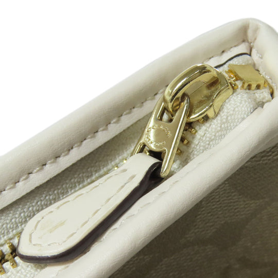 COACH Shoulder Bag F58297 PVC white Signature Women Used Authentic