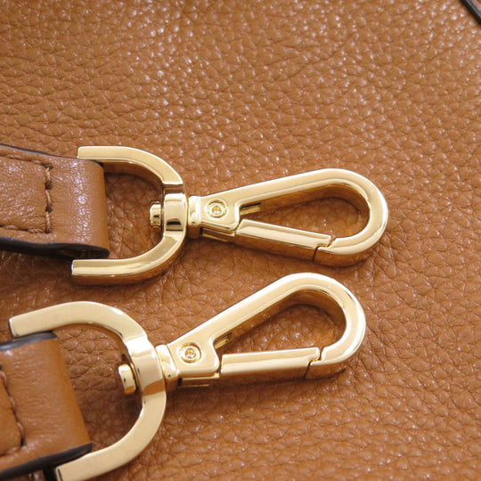 MICHAEL KORS Handbag leather Brown 2WAY Women Used Authentic