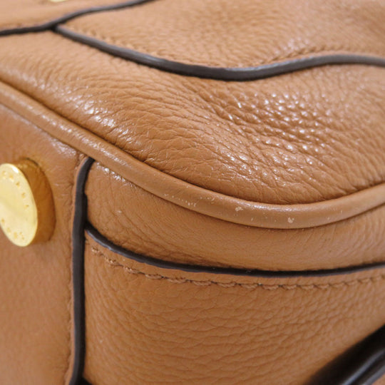 MICHAEL KORS Handbag leather Brown 2WAY Women Used Authentic