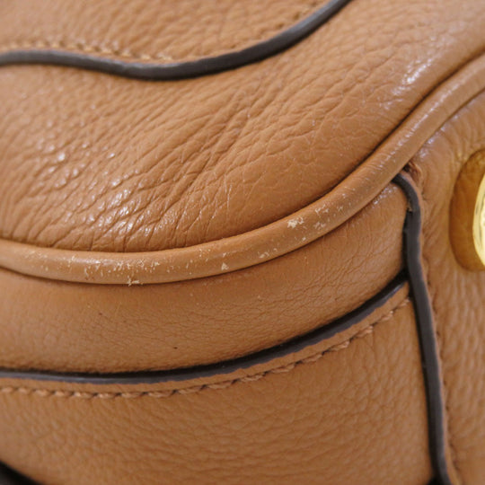 MICHAEL KORS Handbag leather Brown 2WAY Women Used Authentic