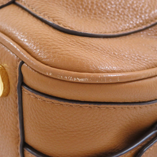 MICHAEL KORS Handbag leather Brown 2WAY Women Used Authentic