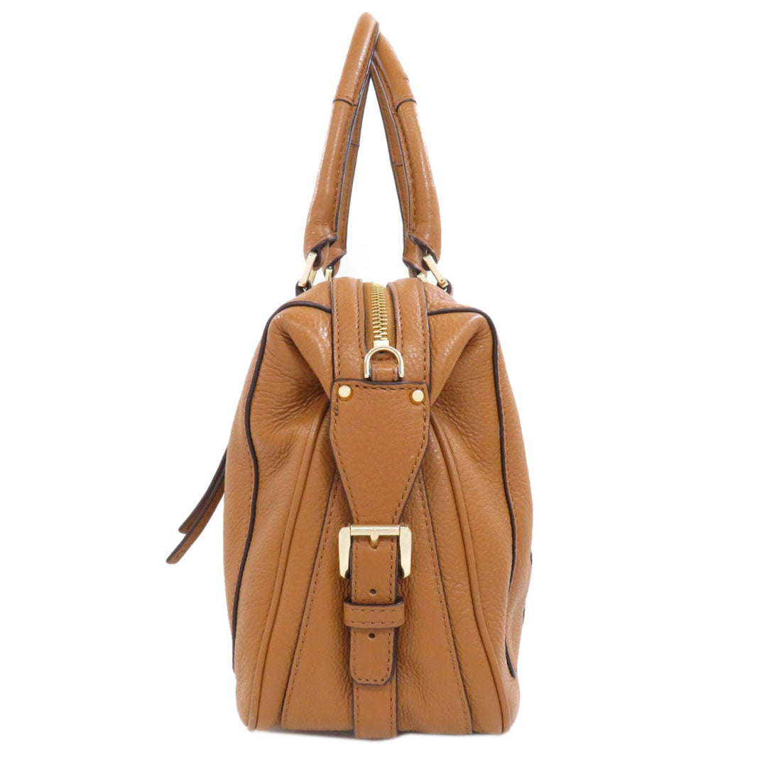 MICHAEL KORS Handbag leather Brown 2WAY Women Used Authentic