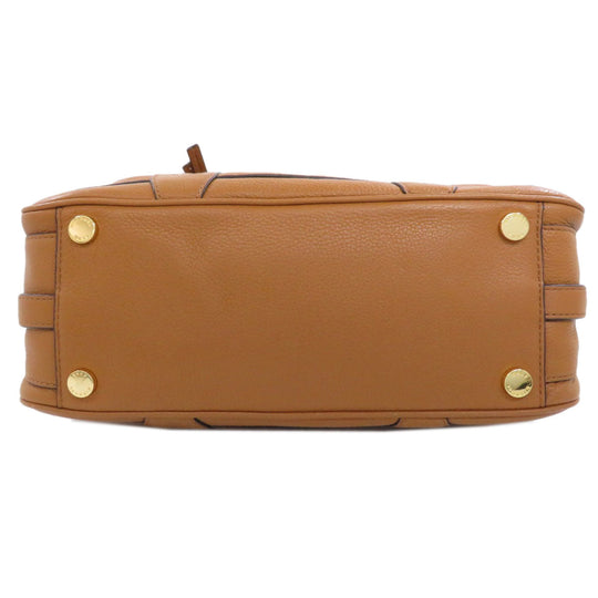 MICHAEL KORS Handbag leather Brown 2WAY Women Used Authentic