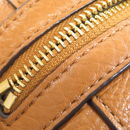 MICHAEL KORS Handbag leather Brown 2WAY Women Used Authentic