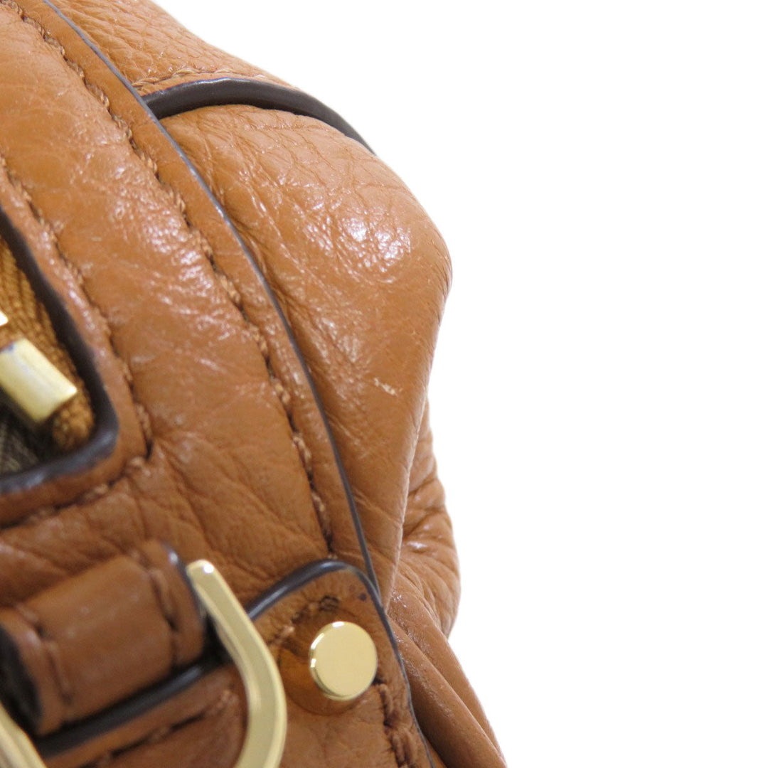 MICHAEL KORS Handbag leather Brown 2WAY Women Used Authentic