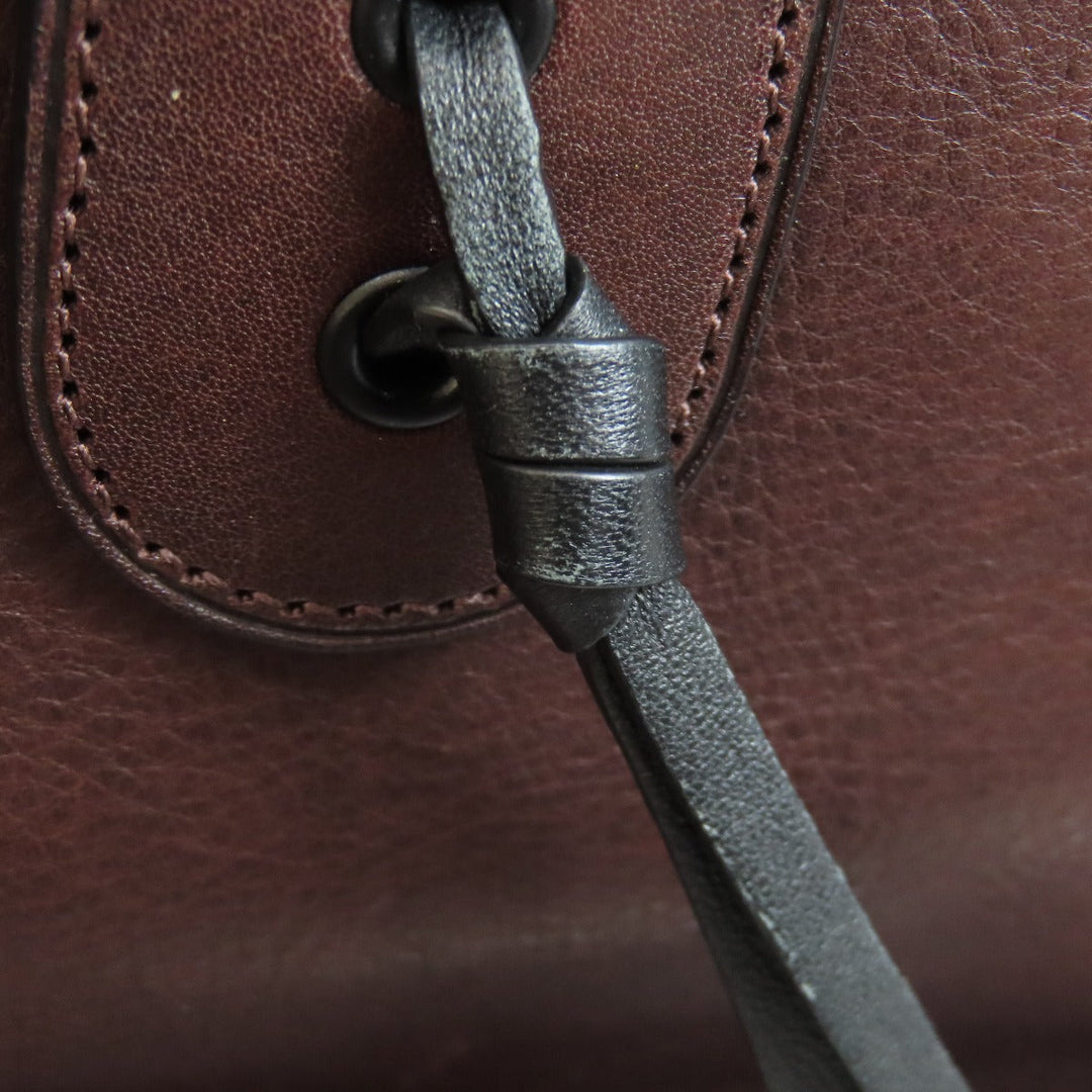 COACH Backpack 36229 leather Brown Academy Backpack with Whipstitch Women Used Authentic