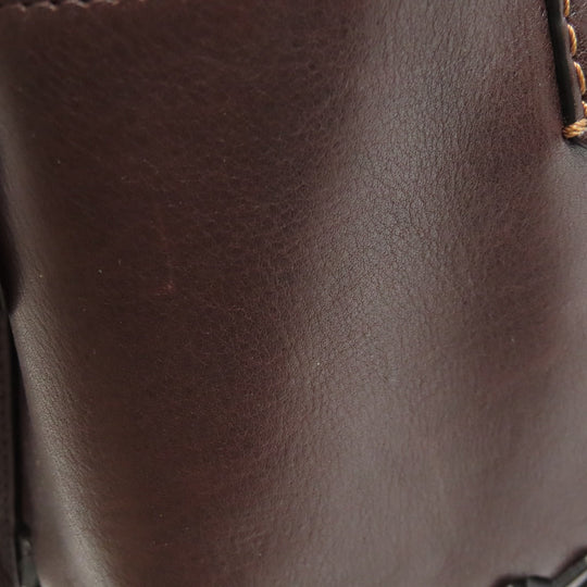 COACH Backpack 36229 leather Brown Academy Backpack with Whipstitch Women Used Authentic