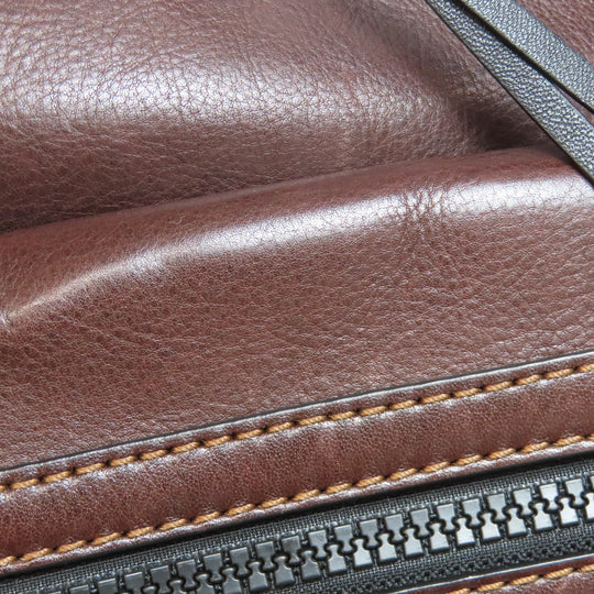 COACH Backpack 36229 leather Brown Academy Backpack with Whipstitch Women Used Authentic