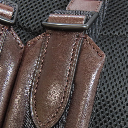 COACH Backpack 36229 leather Brown Academy Backpack with Whipstitch Women Used Authentic