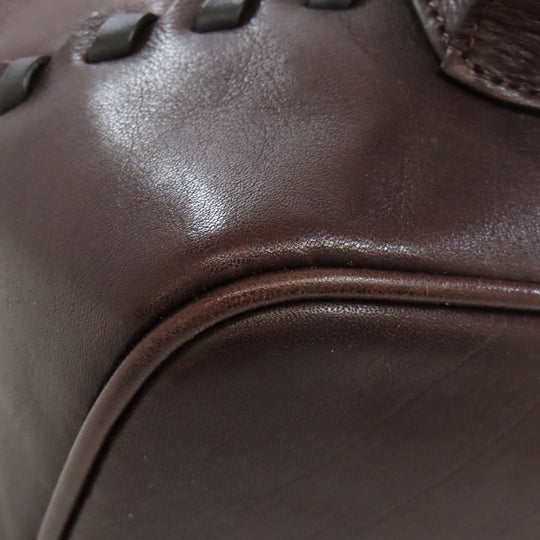 COACH Backpack 36229 leather Brown Academy Backpack with Whipstitch Women Used Authentic