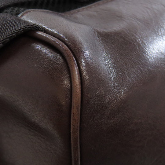 COACH Backpack 36229 leather Brown Academy Backpack with Whipstitch Women Used Authentic