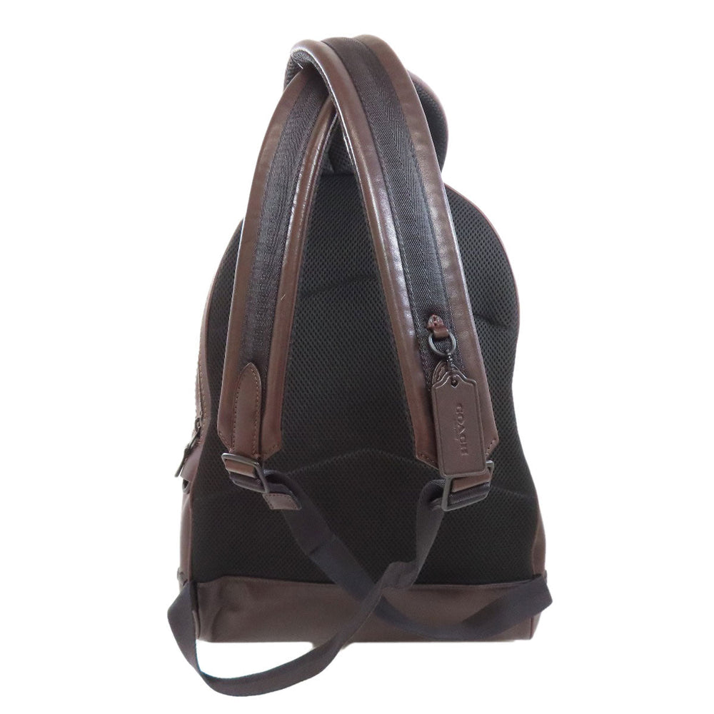 COACH Backpack 36229 leather Brown Academy Backpack with Whipstitch Women Used Authentic