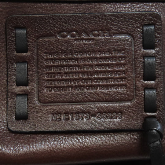 COACH Backpack 36229 leather Brown Academy Backpack with Whipstitch Women Used Authentic
