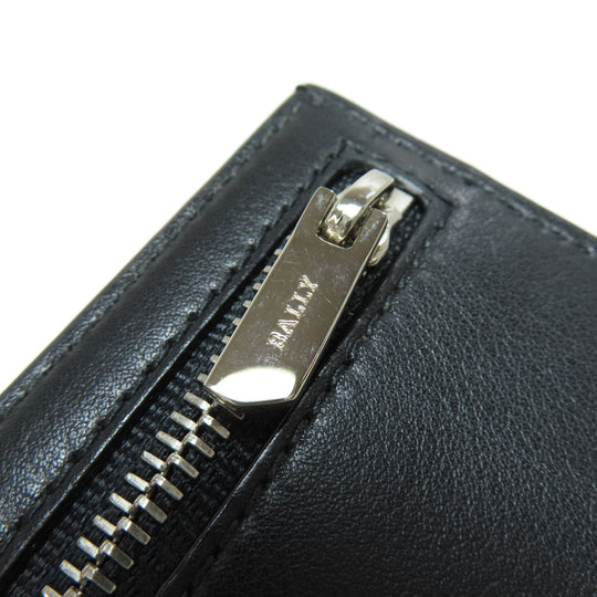 BALLY Card Case leather black logo mens(Unisex) Used Authentic