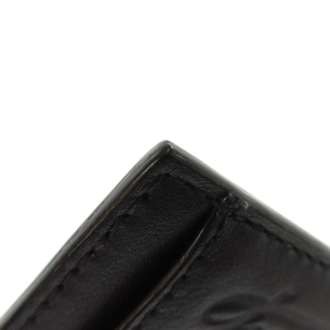 BALLY Card Case leather black logo mens(Unisex) Used Authentic