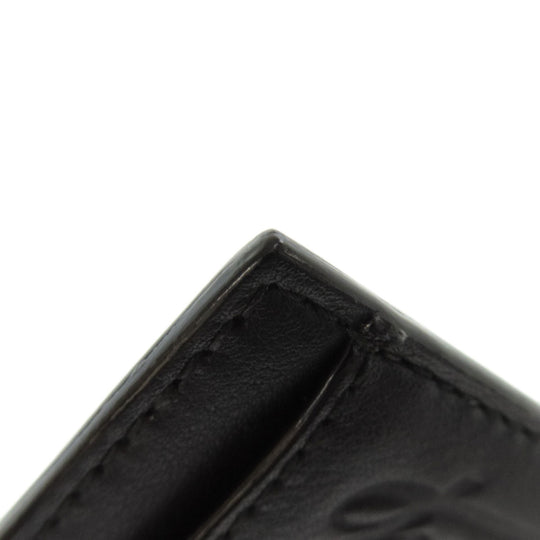 BALLY Card Case leather black logo mens(Unisex) Used Authentic
