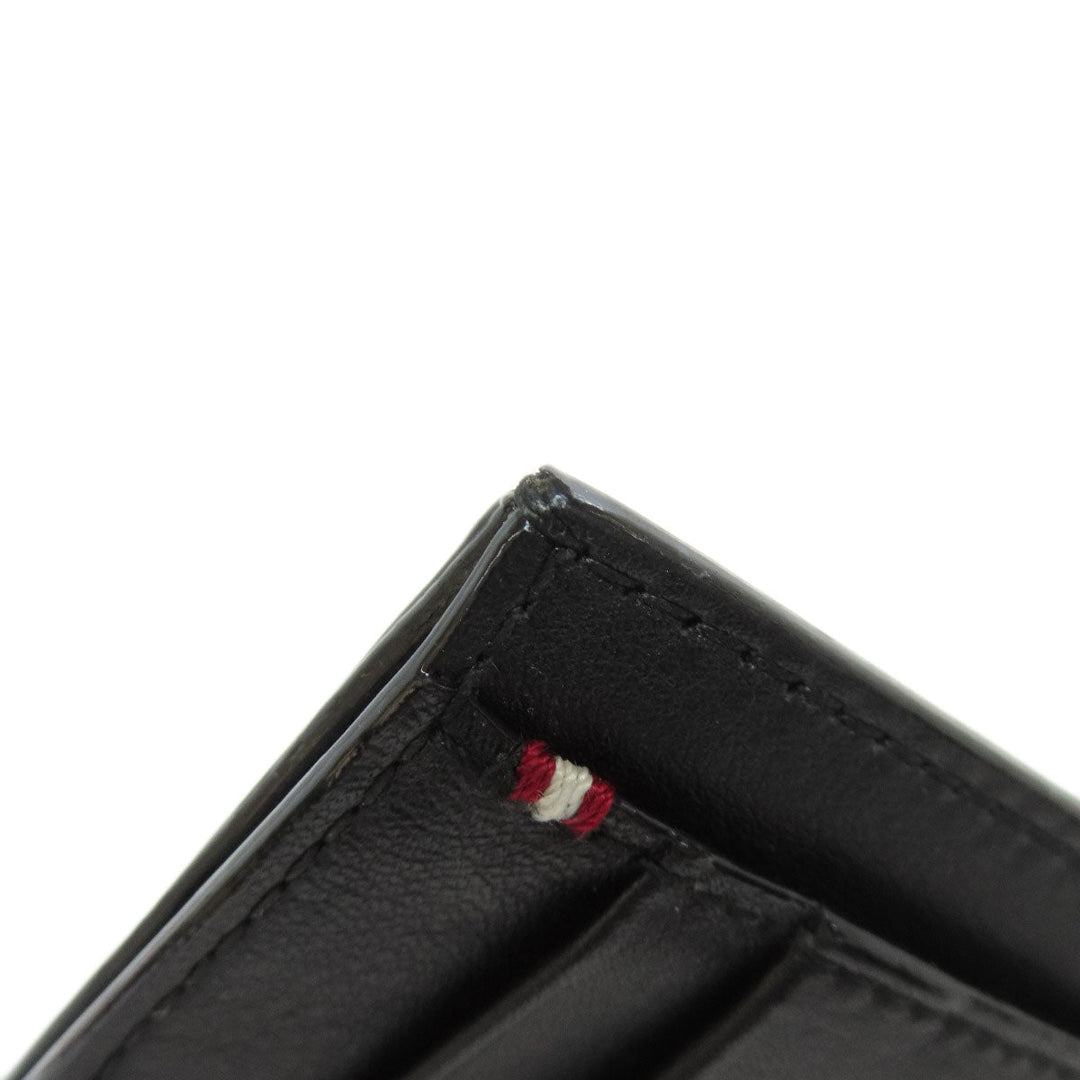 BALLY Card Case leather black logo mens(Unisex) Used Authentic