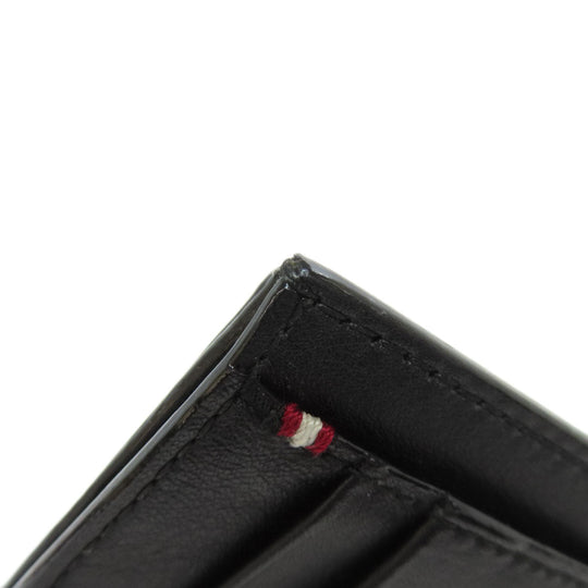 BALLY Card Case leather black logo mens(Unisex) Used Authentic