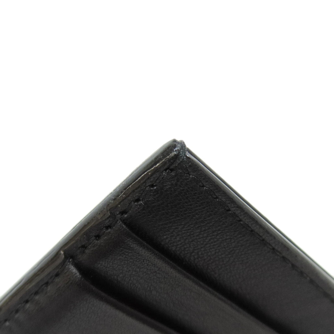 BALLY Card Case leather black logo mens(Unisex) Used Authentic