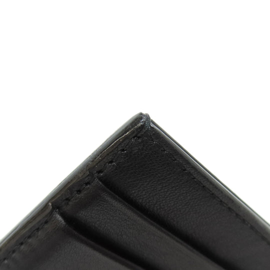 BALLY Card Case leather black logo mens(Unisex) Used Authentic