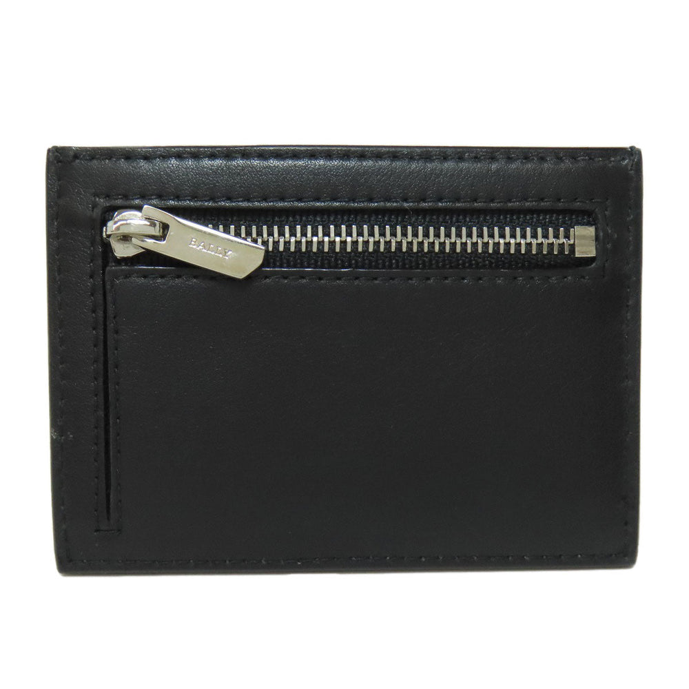 BALLY Card Case leather black logo mens(Unisex) Used Authentic