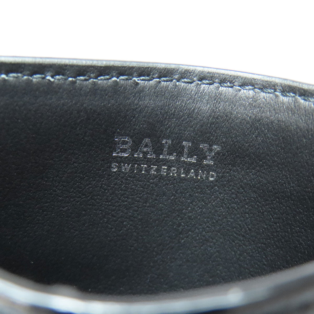 BALLY Card Case leather black logo mens(Unisex) Used Authentic