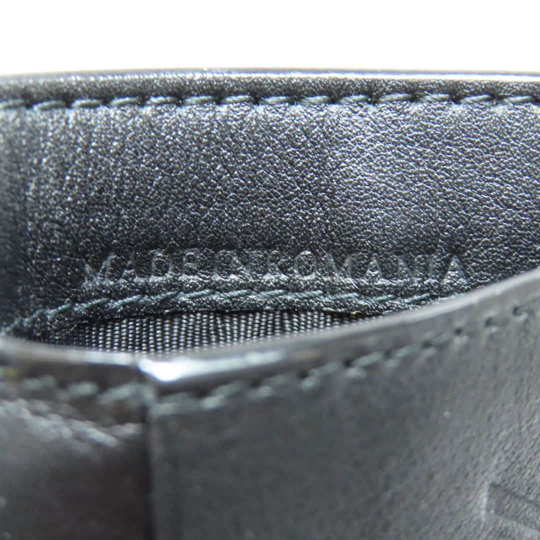 BALLY Card Case leather black logo mens(Unisex) Used Authentic