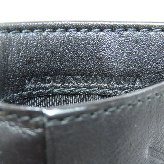 BALLY Card Case leather black logo mens(Unisex) Used Authentic