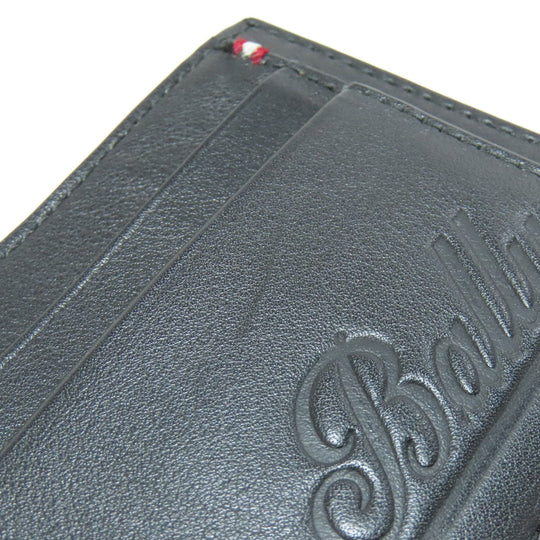 BALLY Card Case leather black logo mens(Unisex) Used Authentic