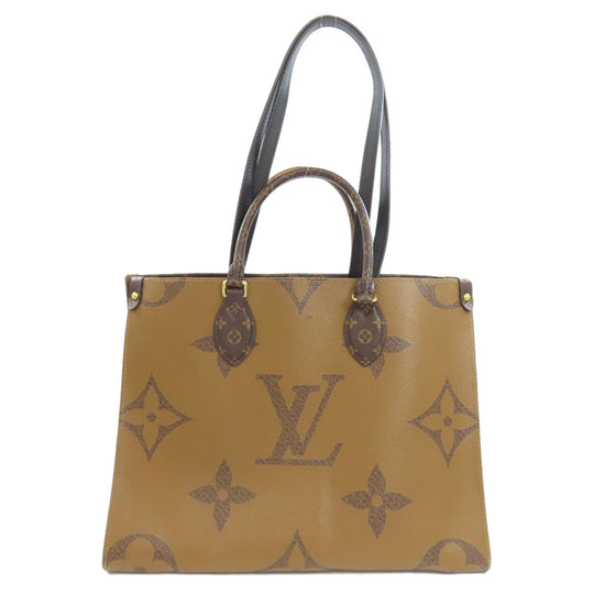 LOUIS VUITTON Tote Bag M45321 Giant monogram canvas Brown On the Go MM Women(Unisex) Used Authentic