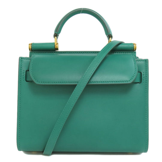 DOLCE&GABBANA Handbag leather green Sicily 62 2WAY Women Used Authentic