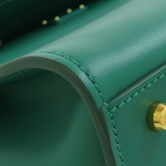 DOLCE&GABBANA Handbag leather green Sicily 62 2WAY Women Used Authentic