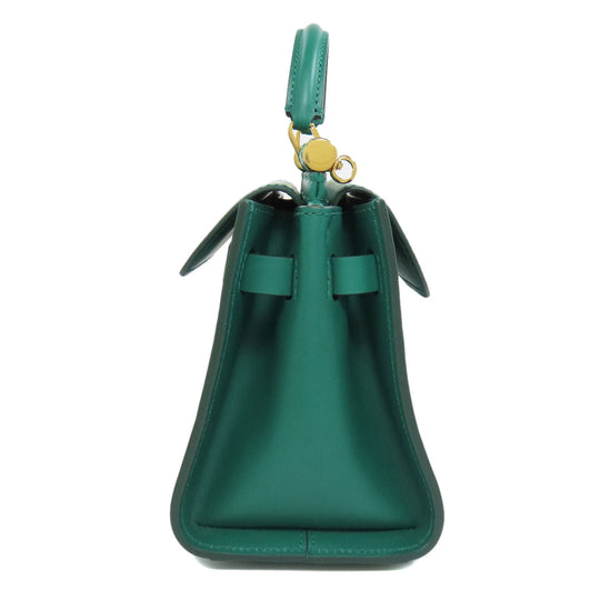 DOLCE&GABBANA Handbag leather green Sicily 62 2WAY Women Used Authentic
