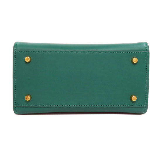 DOLCE&GABBANA Handbag leather green Sicily 62 2WAY Women Used Authentic