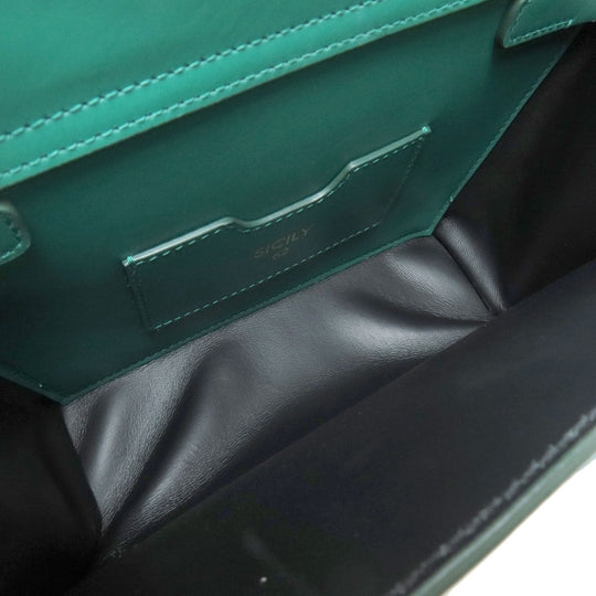 DOLCE&GABBANA Handbag leather green Sicily 62 2WAY Women Used Authentic
