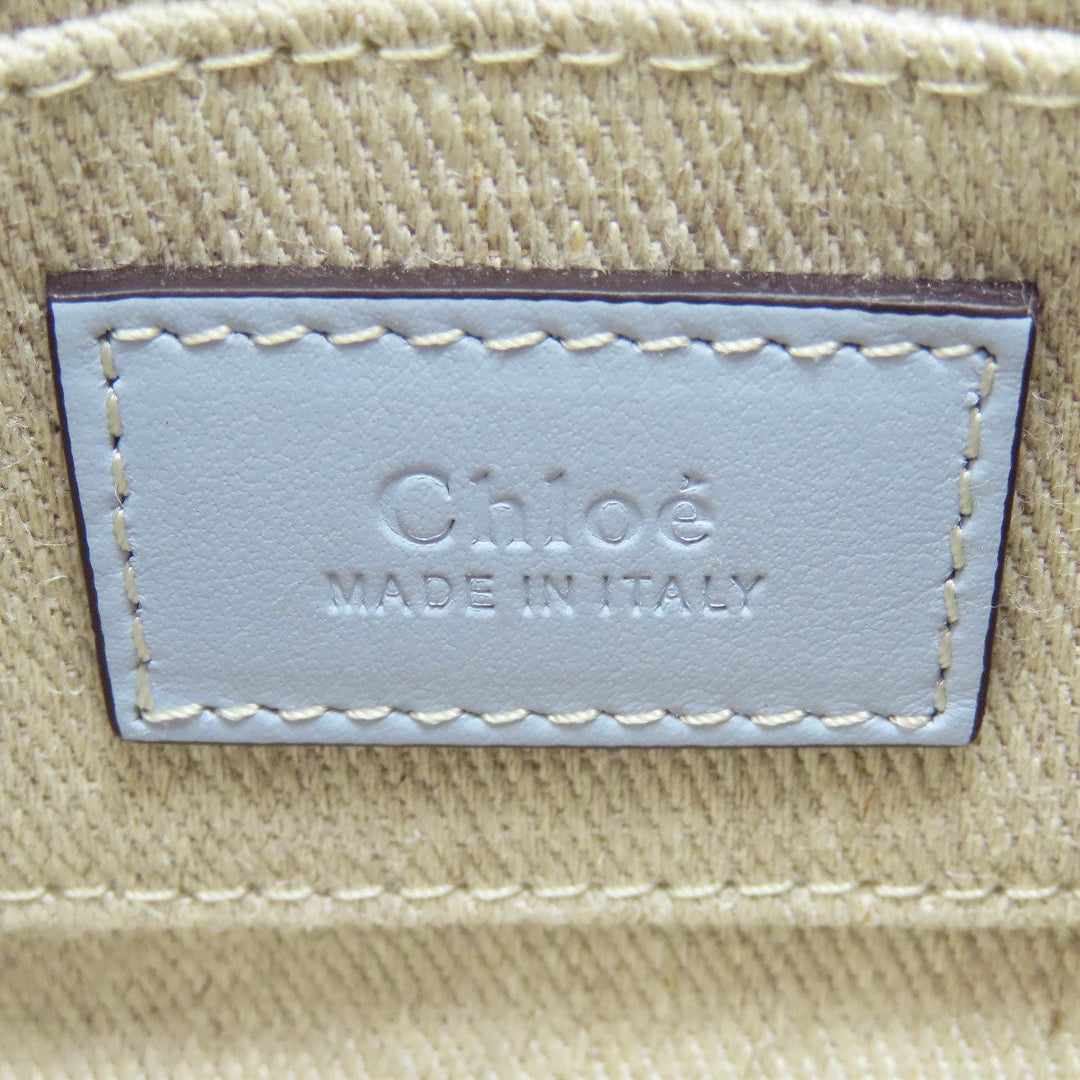 Chloe Handbag canvas beige Woody Nano 2WAY Women Used Authentic