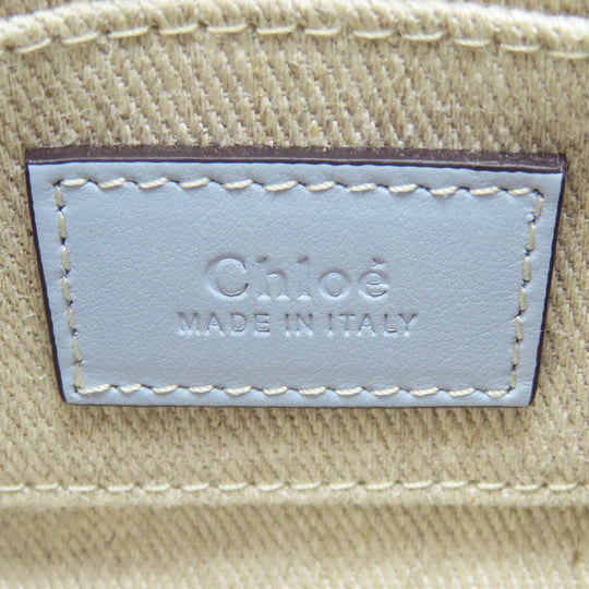 Chloe Handbag canvas beige Woody Nano 2WAY Women Used Authentic