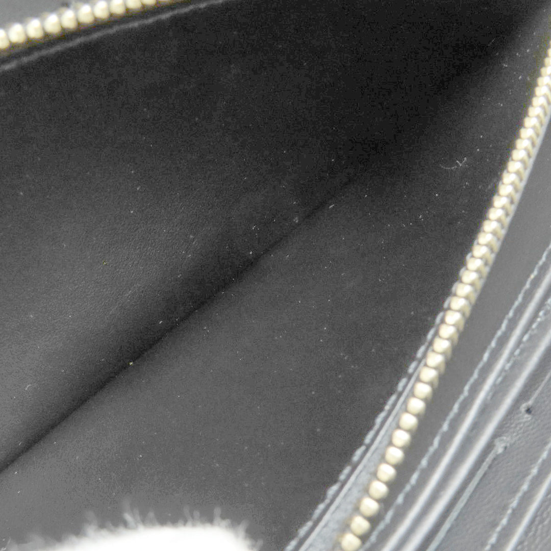 LOUIS VUITTON Long Wallet Purse M81510 Lamb leather black Zippy wallet Women Used Authentic