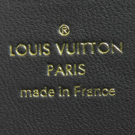 LOUIS VUITTON Long Wallet Purse M81510 Lamb leather black Zippy wallet Women Used Authentic